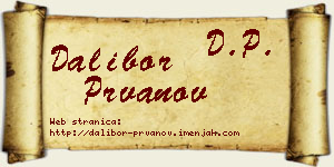 Dalibor Prvanov vizit kartica